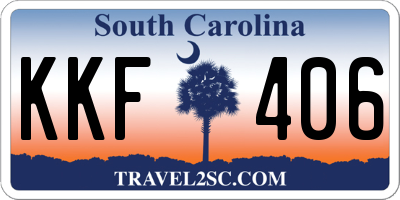 SC license plate KKF406