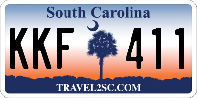 SC license plate KKF411