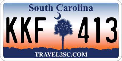 SC license plate KKF413