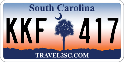 SC license plate KKF417