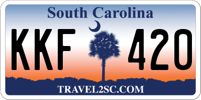 SC license plate KKF420