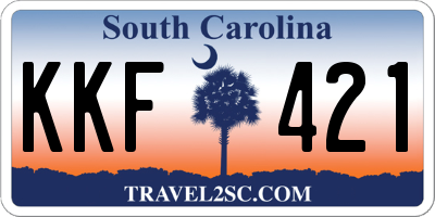 SC license plate KKF421