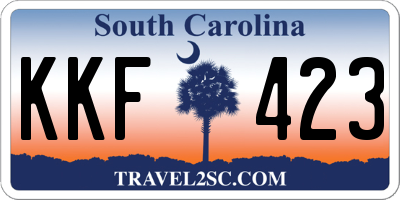 SC license plate KKF423