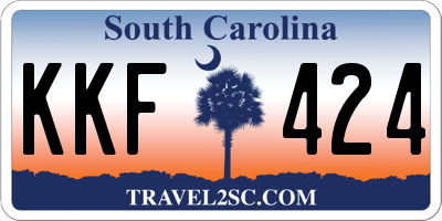 SC license plate KKF424