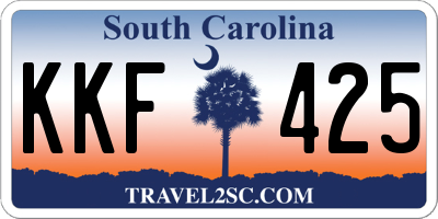 SC license plate KKF425