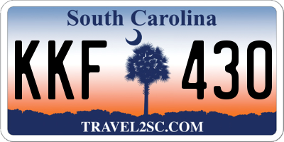 SC license plate KKF430