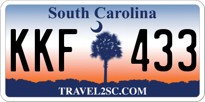 SC license plate KKF433