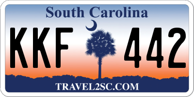 SC license plate KKF442