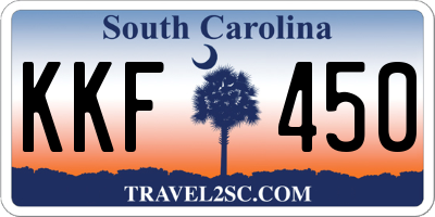 SC license plate KKF450