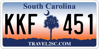SC license plate KKF451