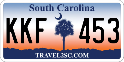 SC license plate KKF453