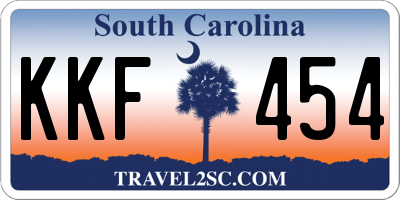 SC license plate KKF454