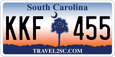 SC license plate KKF455