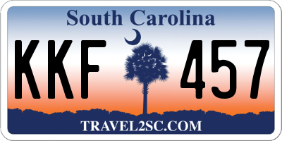 SC license plate KKF457