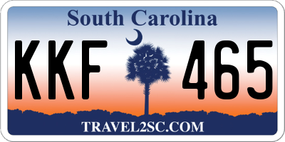 SC license plate KKF465