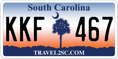 SC license plate KKF467