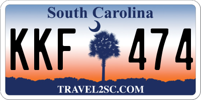 SC license plate KKF474