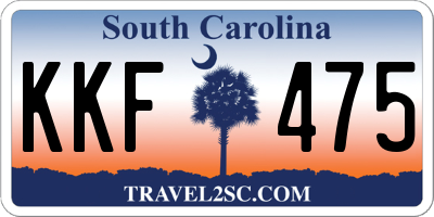SC license plate KKF475