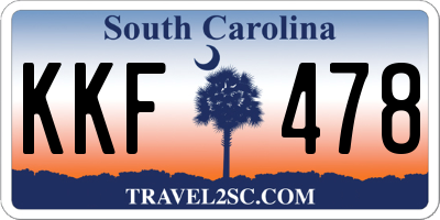 SC license plate KKF478