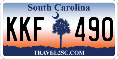SC license plate KKF490