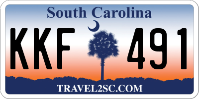 SC license plate KKF491