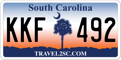 SC license plate KKF492