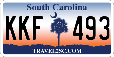 SC license plate KKF493