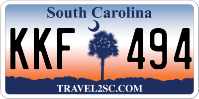 SC license plate KKF494