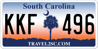 SC license plate KKF496