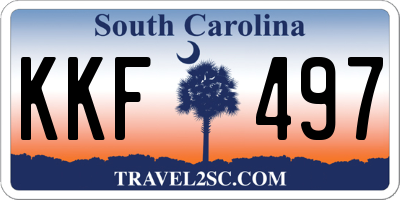SC license plate KKF497