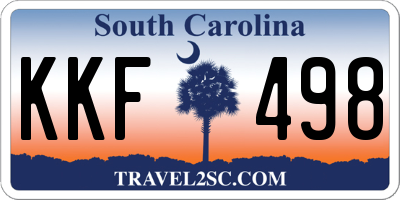 SC license plate KKF498
