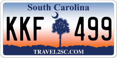 SC license plate KKF499