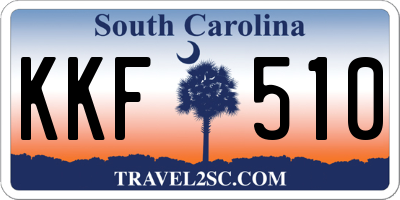 SC license plate KKF510