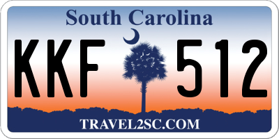 SC license plate KKF512