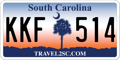 SC license plate KKF514