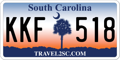 SC license plate KKF518