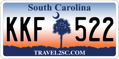 SC license plate KKF522