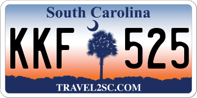 SC license plate KKF525
