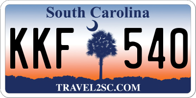 SC license plate KKF540