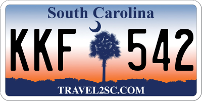 SC license plate KKF542