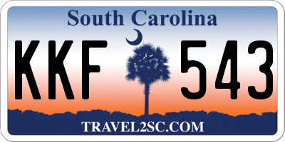 SC license plate KKF543
