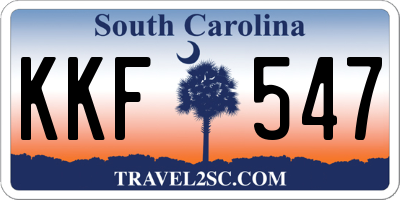 SC license plate KKF547