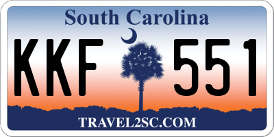 SC license plate KKF551