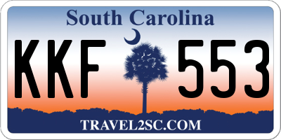 SC license plate KKF553