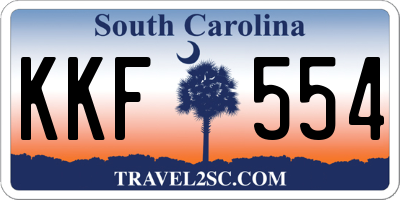 SC license plate KKF554