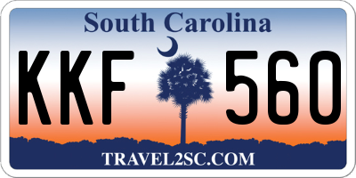 SC license plate KKF560