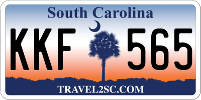 SC license plate KKF565