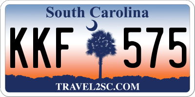 SC license plate KKF575