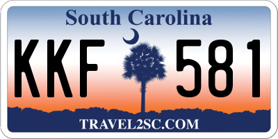 SC license plate KKF581