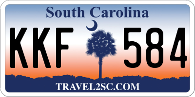 SC license plate KKF584
